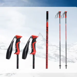 Customized 80% Carbon Fiber Alpine Ski Pole Cross Country Ski Stick Winter Sport Skiing Outdoor OEM/ODM Factory