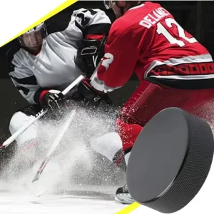 Customized Black Official Hockey Puck Durable Hard Rubber With Logo Design Low MOQ Customized Pucks