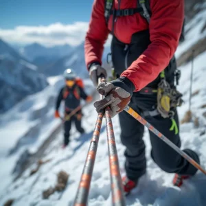 Customized Carbon Fiber Ski Pole Alpine Fast Quick Release Nordic Telescopic Aluminium Ski Poles
