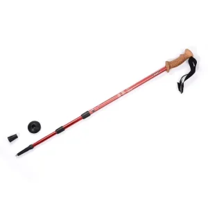Customized Color Hiking Poles Straight Grip Handle Carbon Fiber Shaft Tungsten Tip 65-135 cm Length