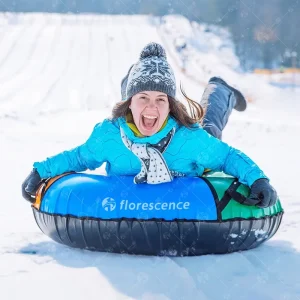 Customized Color Thickening Adult Snowboard Ski Ring Laser Carving Flying Saucer Grass Sand Sledding Snow Tubes Sleds Snow Tubes