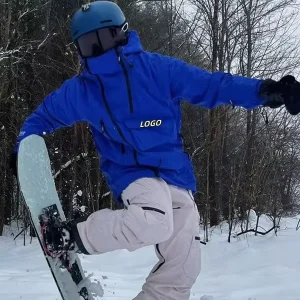 Customized Factory Winter Ski Jacket, Waterproof and Windproof, Spandex