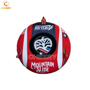 Customized Ski Tube 100cm Rubber Inflatable Tyre Ski Rings Ski Circle For Plastic Slide Rainbow Slide