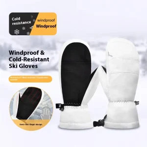 Customized Winter Gloves for Men Women Velvet Waterproof Five Finger Sports Gloves Touch Screen Ski Mittens for Snowboarding