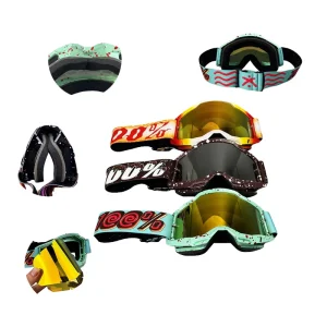 Cute Pattern Motocross Helmet Riding Goggles for Cycling, Motorcycle Riding, and Skiing