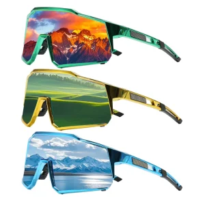 Cycling Sports Sunglasses with Large Frame and Photochromic Lenses for Men and Women