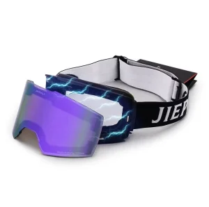 Cycling UV400 Snow Goggles Double-Layer Anti-Fog Magnetic Ski Glasses for Men and Women