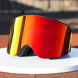 Cylindrical Buckle Custom Ski and Snowboard Goggles with Eco-Friendly Straps