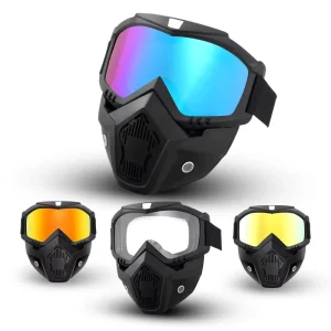 Detachable Off-Road Motorcycle Goggles Full-Frame Windproof Unisex Riding Helmet Ski Cycling Glasses
