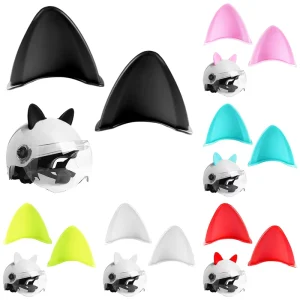 Detachable Silicone Cat Ear Helmet Accessories for Motorcycle and Ski Helmets