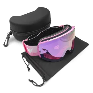 Dilupu Adults Professional Winter Magnetic Ski Goggles Snowboard Glasses UV400 Anti Fog Mirrored Adjustable Strap Sports Eyewear