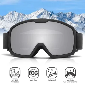 Dilupu Ski Goggles Custom Style Anti Fog Lens Outdoor Skiing Printing Design Logo OTG Ski Goggles For Adults