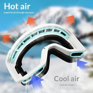 Double-Layer Anti-Fog HX054 Children’s Ski Goggles TPU Frame Wide Field of View Indoor Outdoor