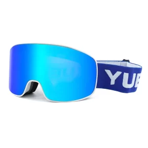 Double-Layer Anti-Fog Snow Ski Goggles Revo Lens Non-Slip Silicone Strap