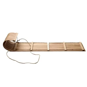Downhill Sledding Classic Wood Snow Winter Toboggan Sled for Kids Adults