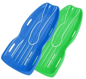 Downhill Xtreme Flexible Adults and Kids Plastic Toboggan Snow Sled Christmas Sleigh for Adult Children Grass Board Snow Sled