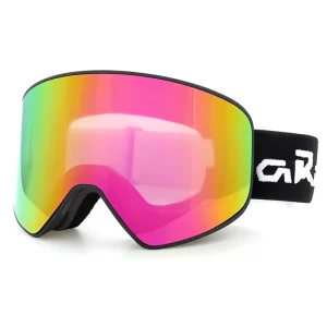 Dual Anti-Fog Magnetic Ski Goggles with Frame UV400 Polarized Sports Eyewear for Snowboarding Skiing