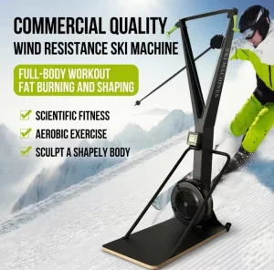 Dual-Function Ski Exercise Machine for Aerobic and Strength Training Steel