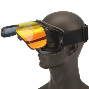 Dual-Layer Anti-Fog Flip-Up Ski Goggles OTG Compatible UV Protection