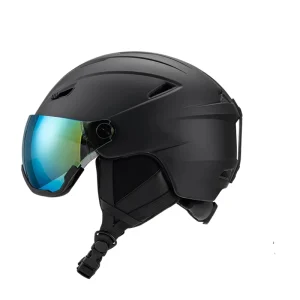 Dual Sport Ski Helmet for Adults and Youth Adjustable and Removable Visor Solid Color Winter Snow Sports Helmets