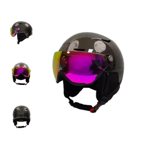 EN1077 Ultralight Alpine Snowboard Helmet with Goggles Visor