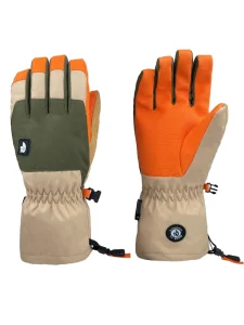 Eco-Friendly Lightweight Winter Skiing Five-Finger Windproof Waterproof Polyester Cycling Gloves with Elastic Strap