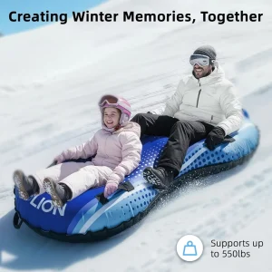 Eco Friendly PVC Double Inflatable Foldable Freestyle Snowboard for Winter Skiing Sleds Snow Tube Durable Inflatable Ski Ring