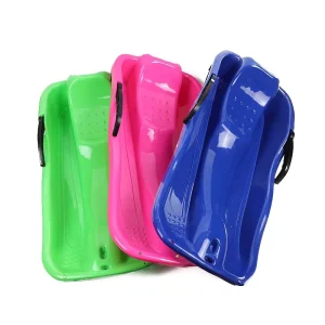 Eco-Friendly Thick Plastic Toboggan Snow Sled Board with Brake