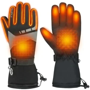 Electric Heated Battery-Operated Gloves for Skiing, Snowboarding, Hiking, and Outdoor Activities