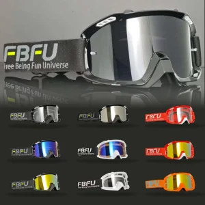 FBFU Premium Outdoor Sports Goggles Lightweight Windproof Impact Resistant UV Protection Motocross ATV Skiing Cycling