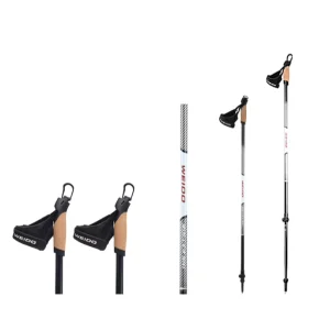 Factory 2 Section Carbon Fiber Roller Ski Pole Cross Country Alpine Ski Stick OEM/ODM Telescopic