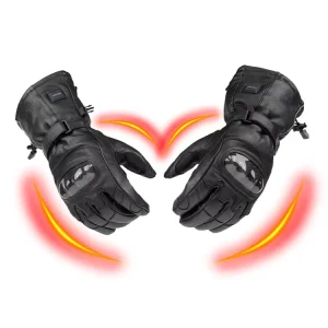 Factory 7.4V or 12V Rechargeable Battery Heated Motorcycle Gloves for Winter Riding and Skiing