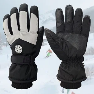 Factory Bulk Winter Waterproof Thermal Insulated Five Finger Snowboarding Gloves Touchscreen Polyester Unisex