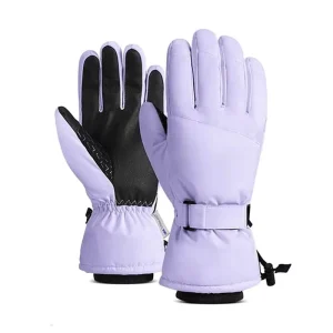 Factory Customized Logo Print Men’s and Women’s Winter Outdoor Riding Ski Gloves White