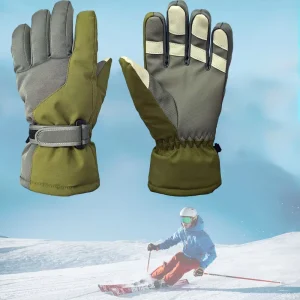Factory Customized Winter Insulated Unisex Lobster Ski Gloves Snowboarding Mittens Waterproof Windproof Non Slip Full Finger