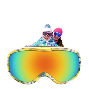 Factory Direct Sales Adult Freestyle Ski Goggles Windproof Anti Fog PC+TPU Material Prescription Glasses Compatible Black White