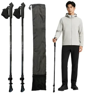 Factory Direct Ultralight Foldable Trekking Poles Telescopic Hiking Walking Sticks