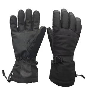 Factory Hot selling Customized Men’s PU Waterproof Windproof Split Finger Ski Gloves Winter Warm Touch Screen Snowboard
