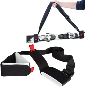 Factory Outlet Double Sided Adjustable EVA Hook Loop Ski Pole Shoulder Hand Carrier Strap Belt Tape Lightweight Durable