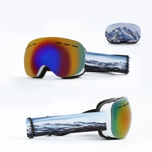 Factory UV400 Sports Ski and Snowmobile Goggles Double Anti-Fog