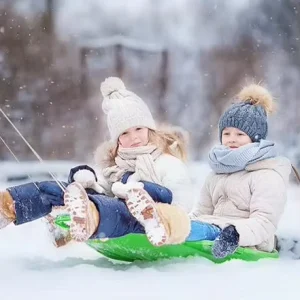 Factory Winter Outdoor Sports Approved Kids Adult Portable Winter Plastic Easy Snow Skiing Sled