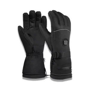 Factory Winter Windproof Waterproof Touchscreen Rechargeable Heated Ski Gloves