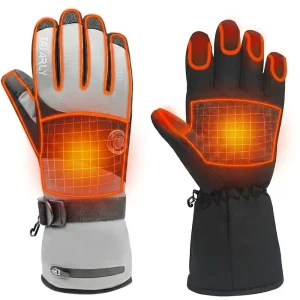 Fashionable 7.4V Heated Men Women Gloves with Warm Waterproof Winter Wrist Quick Dry for Ski & Cycling Outdoor Use