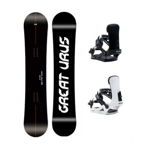 Fast Wear Binding 2 Piece Set Adult Men & Women Flat Snowboard All Around Winter Ski Equipment Made of Poplar Wood