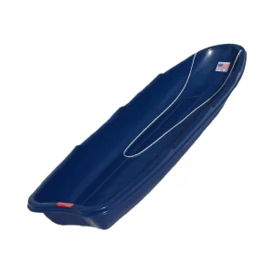 Flexible Flyer Winter Large Pull Sled for Adults Laser Carved Plastic Toboggan Blue 66x20x6 Inches