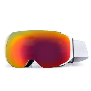 Flexible Magnetic Lens Snowboard Goggles Mask Adjustable Strap Snow Glasses Lightweight PC Semi-Rimless Frame UV400