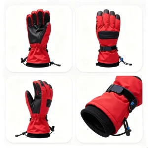 Fluffy Lined Pressure Resistant Anti-Crease Ski Gloves