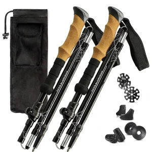 Foldable 5-Section Nordic Walking and Trekking Poles