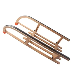 Foldable Wooden Sled for Outdoor Skiing, Skating, and Snowboarding
