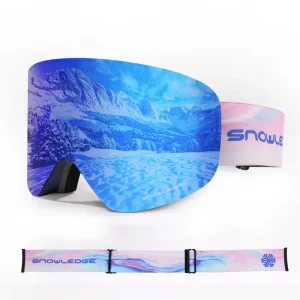 Frameless 197B Ski Goggles Anti-Fog Sports Eyewear for Snow Sports Magnetic Ski Goggles